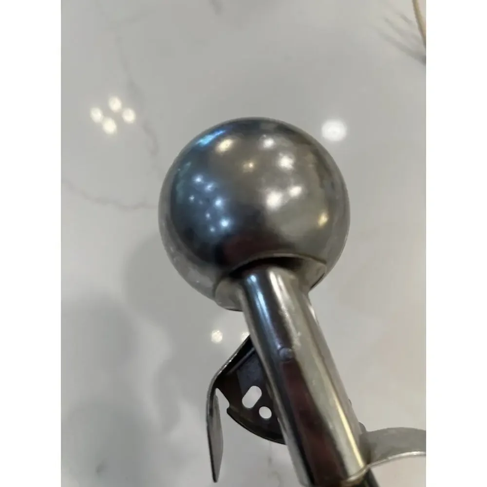 Vtg EKCO Miracle Black Handled Stainless Steel Ice Cream‎ Scoop Kitchen 1950’s